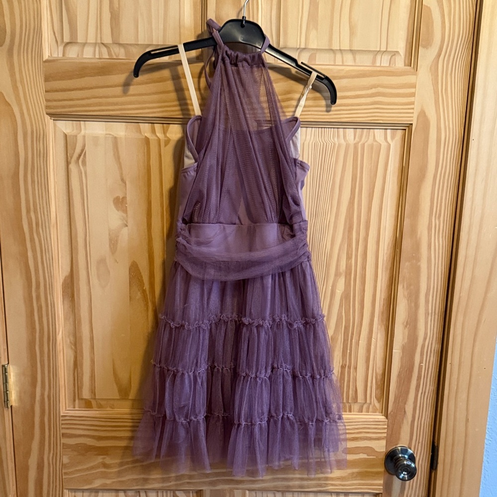 Weissman Purple Halter Dress